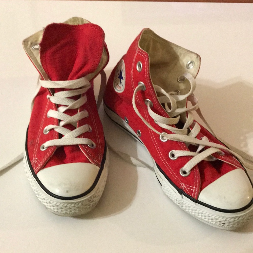 High Top Red Converse Sneakers